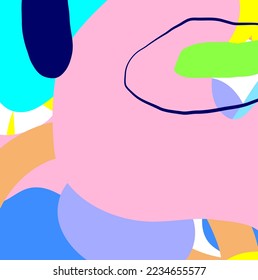 Abstract arts background with different shapes  pattern vector. Nice colorful with geometric template .Art elements with contemporary poster design.Hand Drawn . Trendy Graphic Design 