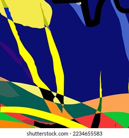 Abstract arts background with different shapes  pattern vector. Nice colorful with geometric template .Art elements with contemporary poster design.Hand Drawn . Trendy Graphic Design 