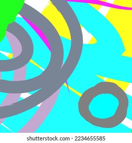 Abstract arts background with different shapes  pattern vector. Nice colorful with geometric template .Art elements with contemporary poster design.Hand Drawn . Trendy Graphic Design 