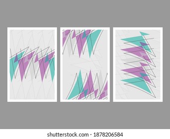 Abstract arts background with pattern vector. Art landscape with geometric template Art brush elements with contemporary poster design.