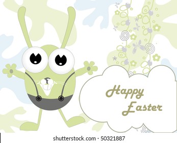 abstract artwork background with cartoon egg