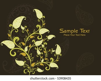 abstract artwork background with creative floral pattern