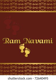 abstract artwork background with god footprints, vector illustration