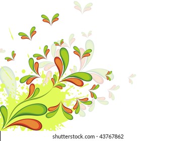 abstract artwork background with grunge, vector illustration