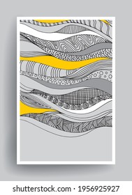 Abstract artwork background. Hand drawn layered textures.