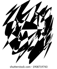 Abstract artwork in black and white. Monochrome abstract vector for wallpaper of decoration