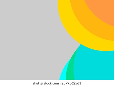 Abstract Artwork Featuring Colorful Overlapping Circles with Contrast Background