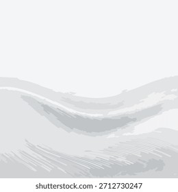 Abstraktes Kunstwerk mit sanften Kurven und einer minimalistischen Farbpalette. Die Komposition ruft ein Gefühl der Ruhe mit gedämpften Tönen und Pinselstrich Textur hervor. Die Umgebung scheint im Freien zu sein.