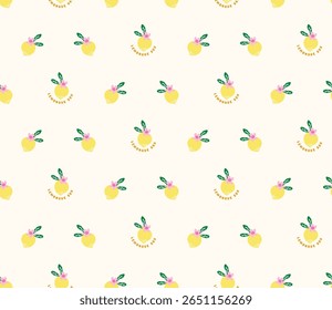 Abstract artwork of lemon fruit pattern icons. Simple vector art, geometric illustration of citrus, orange, lime, lemonade and leaves silhouettes. Minimalist flat modern design on white background.