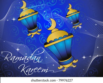 abstract artwork pattern background with lanterns, illustration