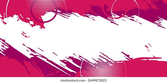 An abstract artwork in pink and white tones, featuring free-flowing and energetic lines and water drop patterns, emphasizing the movement and vibrancy of the colors in this artwork.