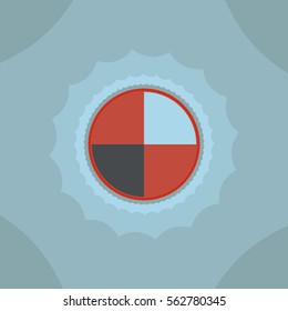 Abstract artwork with rounded wavy elements, that form the framing around center of the image. Beautiful vector illustration.