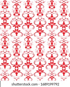 Abstract artwork. Seamless wallpaper. Damask vector background. 
