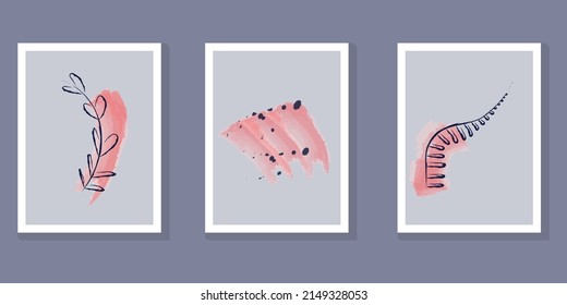 Abstract artworks drawing vector art on a blue background.