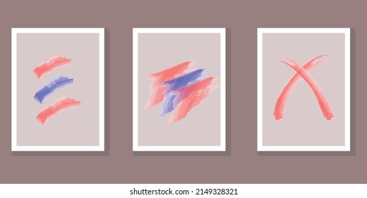 Abstract artworks drawing vector art on a red background.