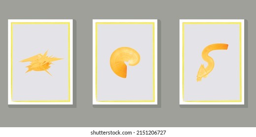 Abstract artworks drawing vector art on a grey background.