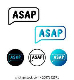 Abstract ASAP Message Icon Illustration
