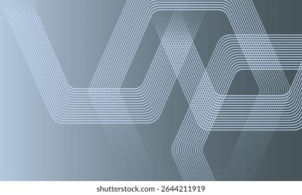 Abstract Ash gradient background on a geometric hexagons lines . High quality degital graphic. Your Grey colour banner. Suit for curve, branding, templates, company, business. Vector eps10.