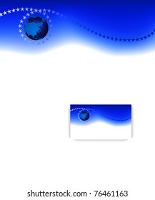 Abstract Asia Global Stationery Vector Templates