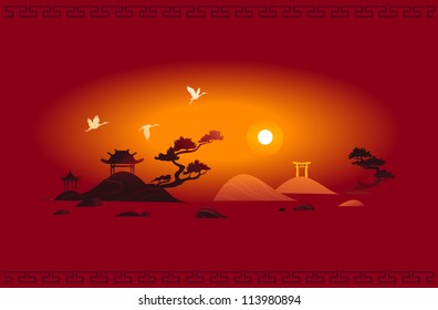 Abstract asian background