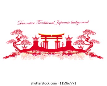  Abstract asian landscape