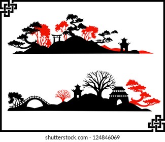 Abstract Asian Landscape