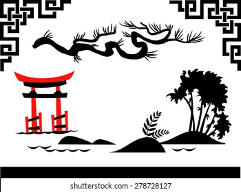 Abstract Asian Landscape