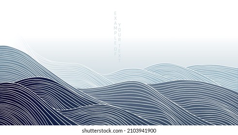 abstract asian landscape on light background with gradient