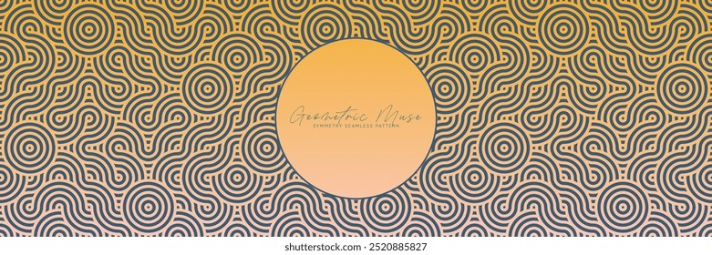 Abstractas patrón asiático sin fisuras en estilo geométrico oriental. Motivo de mandala naranja y azul para la decoración y el Fondo de pantalla masculino de la moda moderna. 