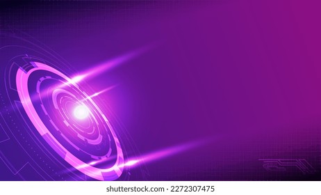 abstract astral tech futuristic background, modern violet neon circle graphic