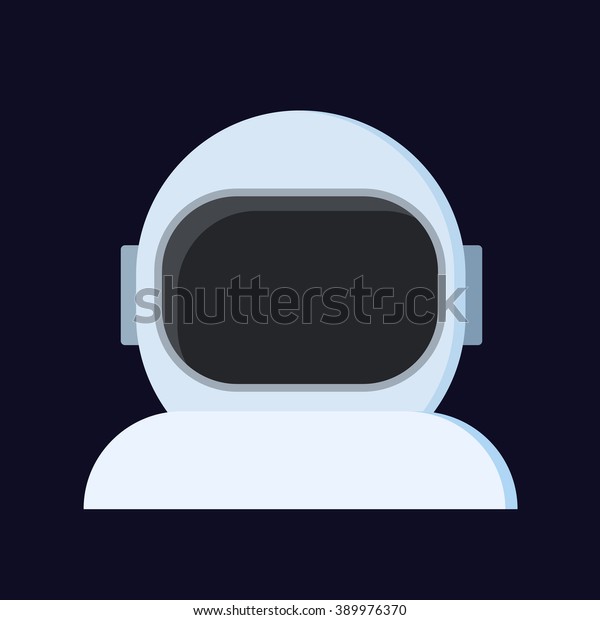 Abstract Astronaut Helmet Vector Isolated Flat Stock Vector (Royalty ...