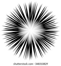 Abstract asymmetric spiky shape