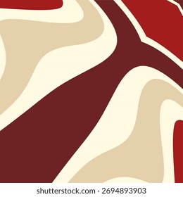 Abstrakte asymmetrische wellenförmige Linien Hintergrund Retro.