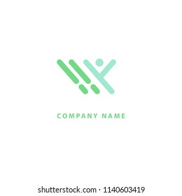 Abstract athlete logo vector design. Gym, sports games, fitness, business, trainer vector logo. Active person action logo. Fitness, sport web icon.