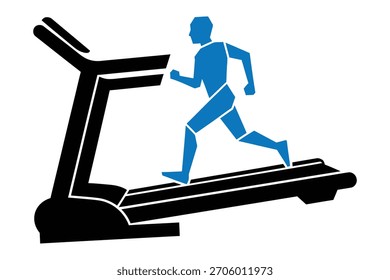 Atleta Abstractas corriendo en cinta de correr para el concepto de fitness