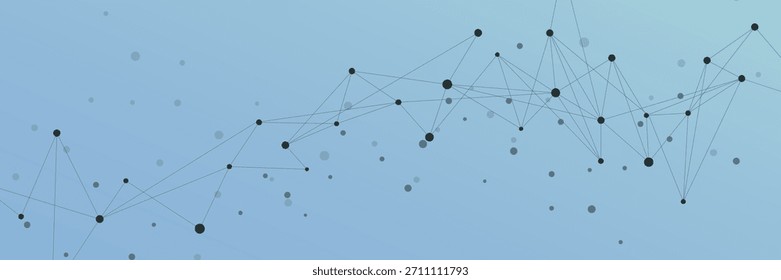 Projeto de átomo abstrato com pontos e linhas de conexão. Conexão de rede digital e visualização de big data. Adequado para formação médica, científica e tecnológica. Ilustração vetorial
