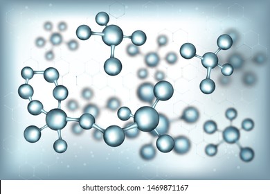 Abstract atom or molecule structure design as science, Medical and technology concept. vector illustration.