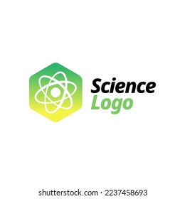 Abstract Atom particle logo design vector illustration. Atom particle suitable for science and technology company logos.