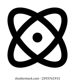 abstract Atom Shape line icon 