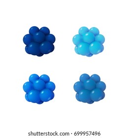 Abstract Atoms structure. 3d vector protons neutrons and electrons. Science concept.