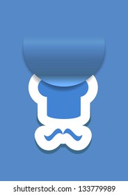 Abstract attach chef hat icon. Vector illustration.