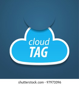 Abstract attach cloud. Vector illustration.