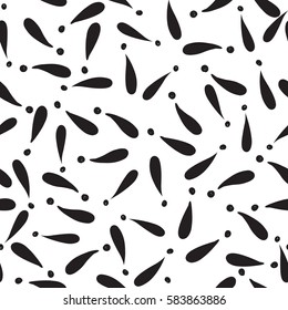 Abstract attention symbol white ornament.  Exclamation mark seamless pattern. Sign background