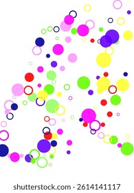 Abstract Audio Design with Dots 3d render of particles, droplets of paint. Round structure with copy space. 