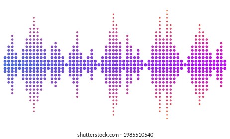 Resumen del fondo del ecualizador de audio. Ola sonora. Ilustración vectorial.