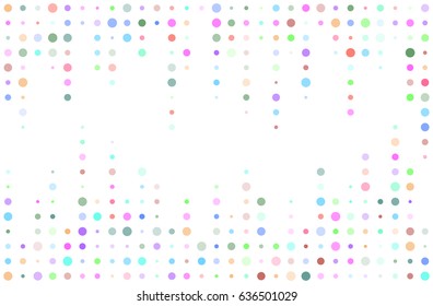 Abstract Audio Equalizer Background. Sound Wave with colored Circles. Vector illustration.