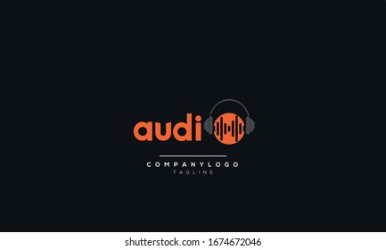 Design-Vorlage für abstraktes Audio-Logo