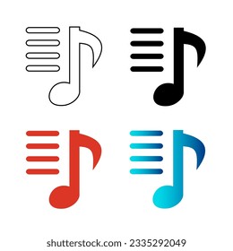 Abstract Audio Playlist Silhouette Illustration, can be used for business designs, presentation designs or any suitable designs.