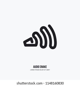 abstract Audio Snake Logo. Isolated Vector Illustration