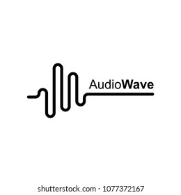 Abstract Audio Or Sound Wave Logo Icon In Black Color